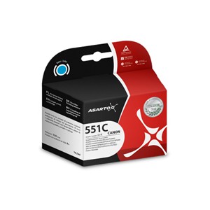 Tusz Asarto do Canon CLI551 iP7250/8750/6850/5450 | Cyan