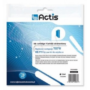 Tusz zamiennik Actis KE-711 (Epson T0711 C13T071140) standard 15ml czarny