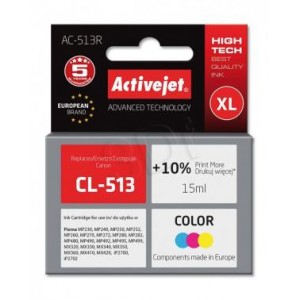 Tusz zamiennik Activejet AC-513R (Canon CL-513) premium XL 15ml kolorowy