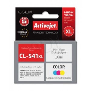 Tusz zamiennik Activejet AC-541RX (Canon CL-541XL) premium 18ml kolorowy