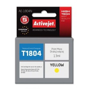 Tusz zamiennik Activejet AE-1804N (Epson T1804) supreme 13ml yellow