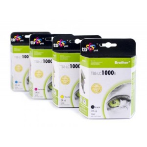 TB Print Zestaw Brother LC1000 CMYK 4x nowy tusz