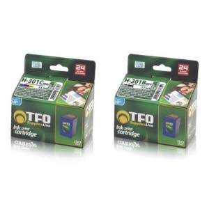 Zestaw TFO 2x HP 301 czarny 17ml + kolor 15ml