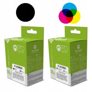 Zestaw TFO HP 350 czarny 30ml i HP 351 kolor 17ml - 2 tusze XL