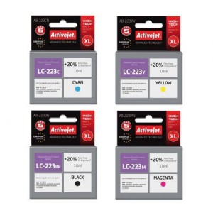 Zestaw Activejet do Brother LC223 - 4 tusze CMYK XL