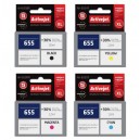 Zestaw Activejet do HP 655 CMYK - 4 tusze XL
