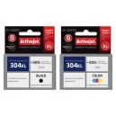 Zestaw Activejet do HP 304 czarny i kolor - 2 tusze XL