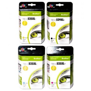 Zestaw TB Print Brother LC525 / LC529 4 tusze CMYK XL Zestaw TB Print Brother LC525 / LC529 4 tusze CMYK XL