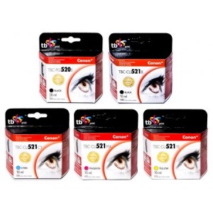 Zestaw TB Print Canon CLI-521 / PGI-520 - 5x nowy tusz