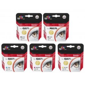 Zestaw TB Print Canon CLI-571 / PGI-570 - 5x nowy tusz XL