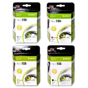 Zestaw TB Print Brother LC123 4 nowe tusze CMYK