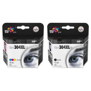 Zestaw TB Print HP 304 - 2 tusze czarny i kolor XL