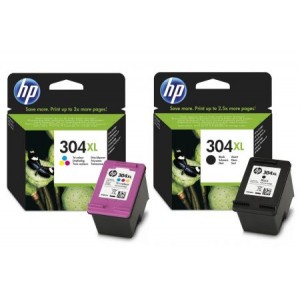 Zestaw 2x tusz HP nr 304XL czarny N9K08AE + kolor N9K07AE Zestaw 2x tusz HP nr 304XL czarny N9K08AE + kolor N9K07AE