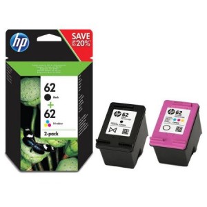 Zestaw HP 62 oryginalny dwupak czarny + kolor N9J71AE Zestaw HP 62 oryginalny dwupak czarny + kolor N9J71AE