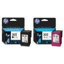 Zestaw HP 302 - czarny F6U66AE i kolor F6U65AE