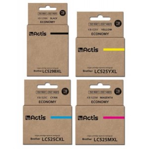 Zestaw Actis do Brother LC525 LC529 - 4 tusze CMYK XL