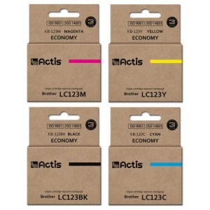 Zestaw Actis do Brother LC123 - 4 tusze CMYK