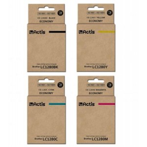 Zestaw Actis Brother LC1280 CMYK 4 tusze Zestaw Actis Brother LC1280 CMYK 4 tusze