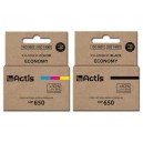 Zestaw Actis do HP 650 2 tusze - czarny + kolor