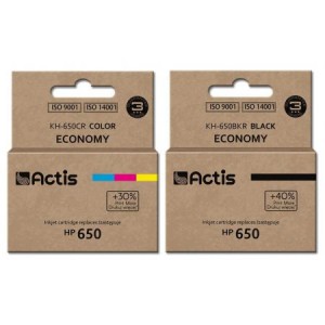 Zestaw Actis do HP 650 2 tusze - czarny + kolor Zestaw Actis do HP 650 2 tusze - czarny + kolor