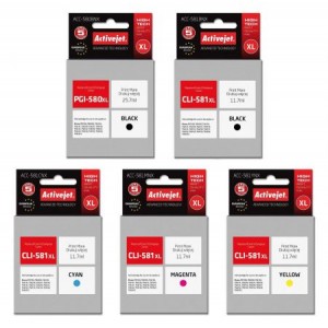Zestaw Activejet 5x do Canon PGI-580 i CLI-581 CMYK