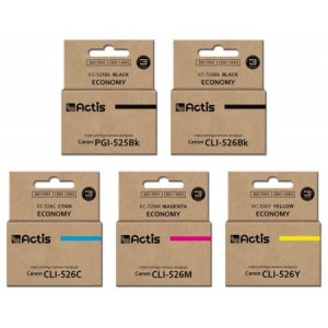 Zestaw Actis 5 zamienników Canon PGI-525 CLI-526