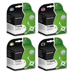Zestaw Asarto 4 tusze zamienne do HP 711 CMYK