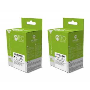 Zestaw TFO do HP 901 - czarny 17ml + kolor 15ml