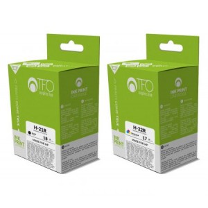 Zestaw TFO do HP 21 i HP 22 czarny 18ml + kolor 17ml