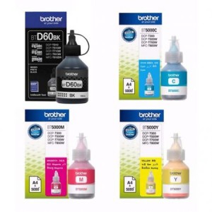 Zestaw Brother BT5000 i BTD60BK - 4 kolory CMYK Zestaw Brother BT5000 i BTD60BK - 4 kolory CMYK