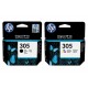 Zestaw HP 305 oryginalne tusze czarny + kolor