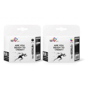 Zestaw TB Print do HP 653 - czarny 3YM75AE + kolor 3YM74AE XL