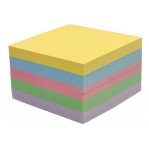 Kostka biurowa 85x85x50 klejona kolorowa pastelowa